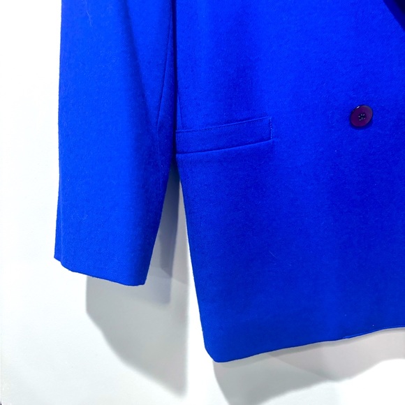 Blue Wool Virgin Wool Blazer jacket - Picture 4 of 6
